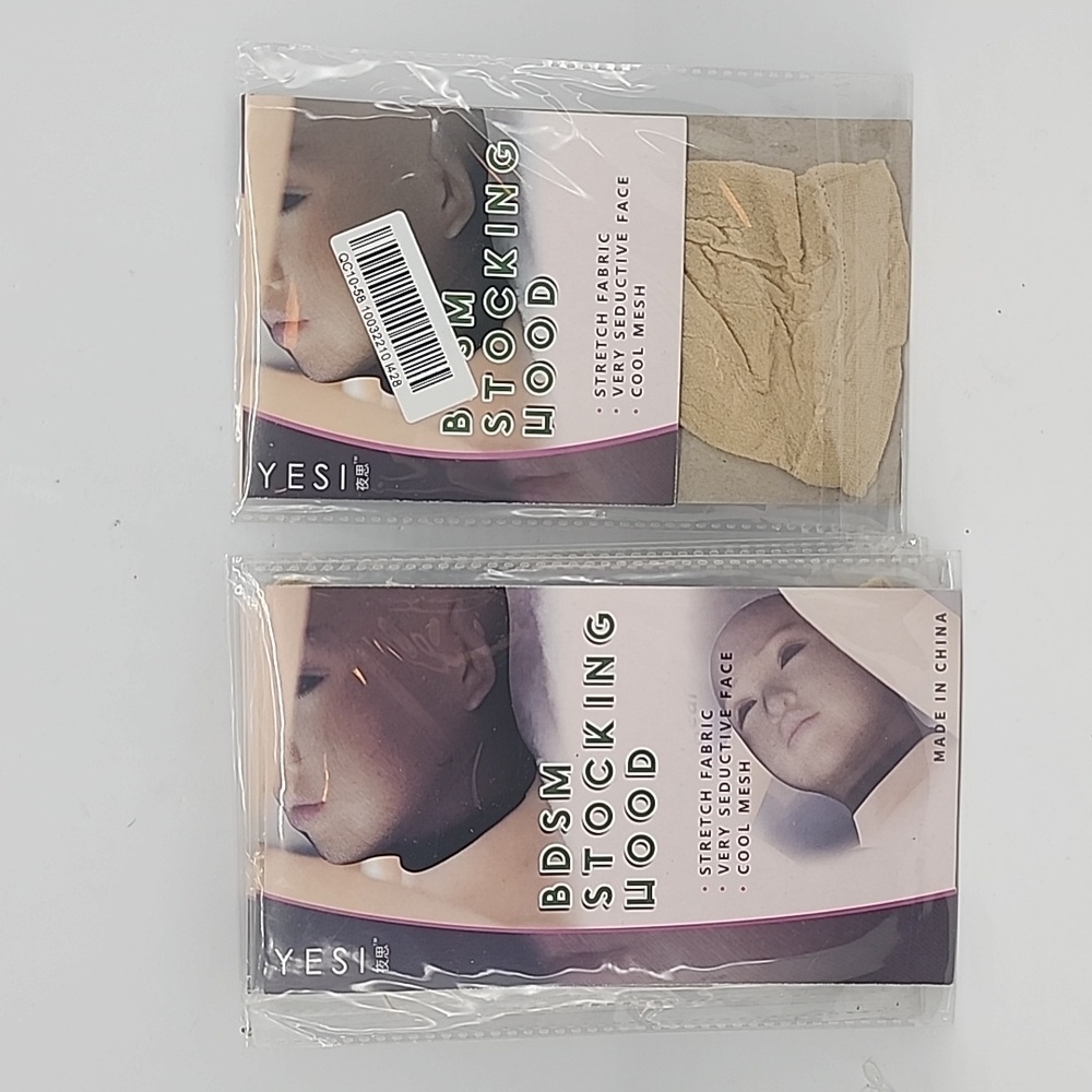 BDSM NUDE FACE STOCKING HOOD